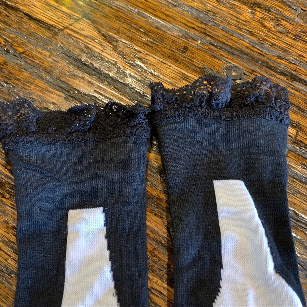 Skeleton Socks Bones Tibia Fibia Black Halloween Costume Cosplay - Picture 7 of 8